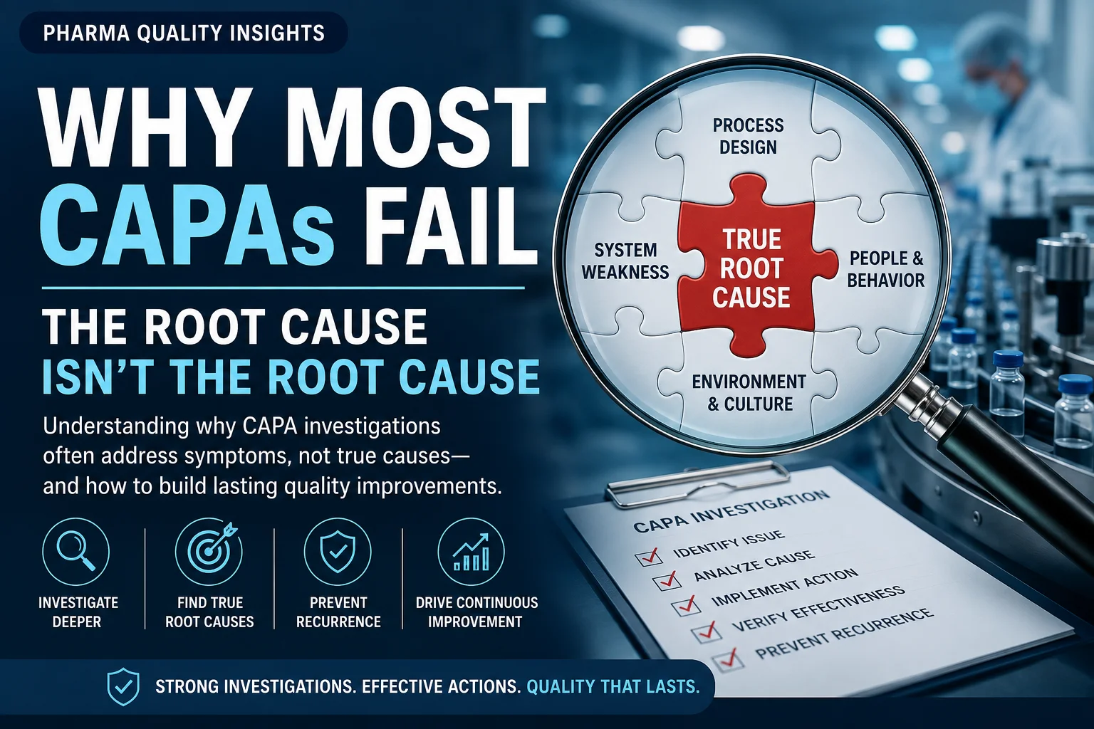 Why Most CAPAs Fail: The Root Cause Isn't the Root Cause By Ragupathy Renganathan